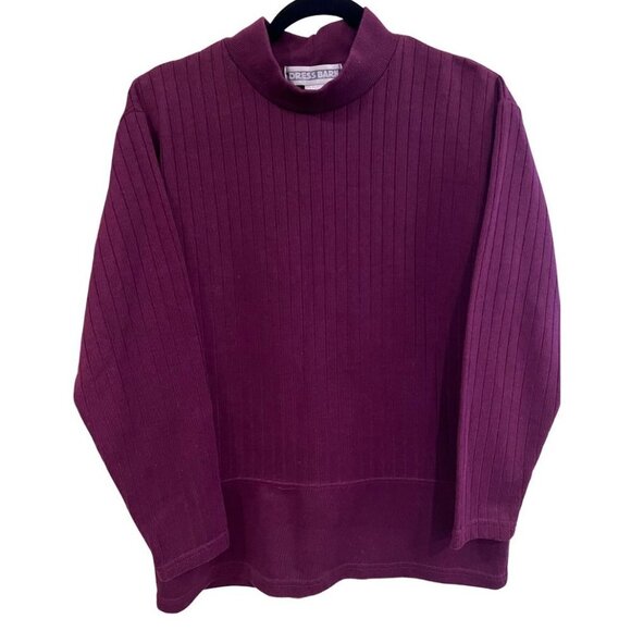 Dress Barn Turtleneck Sweater‎ Purple Size Medium 3/4 Sleeve Gently PreOwned - Picture 1 of 5
